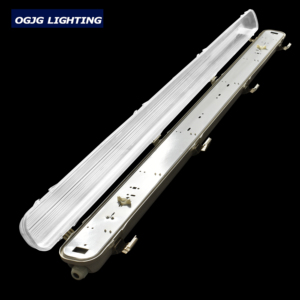 OGJG IP66防水空壳单双荧光T8管灯PC不锈钢夹IP65 LED三防灯 - Product Image 2