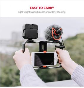 YELANGU PC02 Camera Cage+LED01 Light+Mini Table Tripod +BY-MM1 Microphone <strong>Kit</strong> for Video Smartphone <strong>Filmmaking</strong> Live Photography - Product Image 3