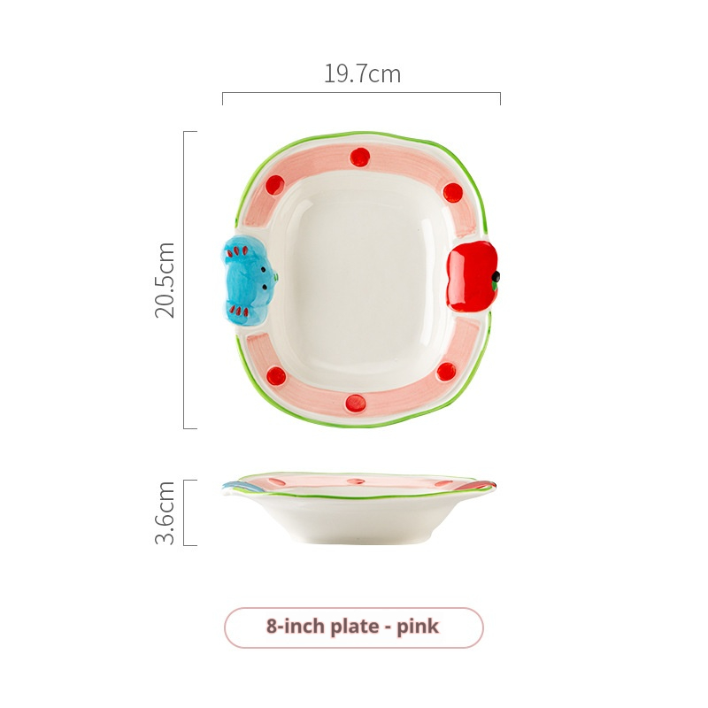 Plato rosa de 8 pulgadas (40 unidades/caja)