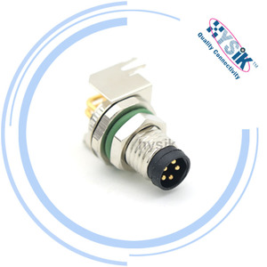 Right Angle M8 <strong>PCB</strong> Mount Connector 3 Pin Male <strong>Socket</strong> a Coding Connector Assembly for 24V <strong>DC</strong> Sensor and PNP/NPN Output - Product Image 4