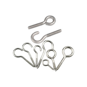 <strong>Screws</strong> Threaded Stainless Shape Self Tapping Hanger M6 M10 <strong>M5</strong> M12 M4 M2 <strong>1</strong>/4 Inch Custom Bent Hook <strong>Screw</strong> - Product Image 1