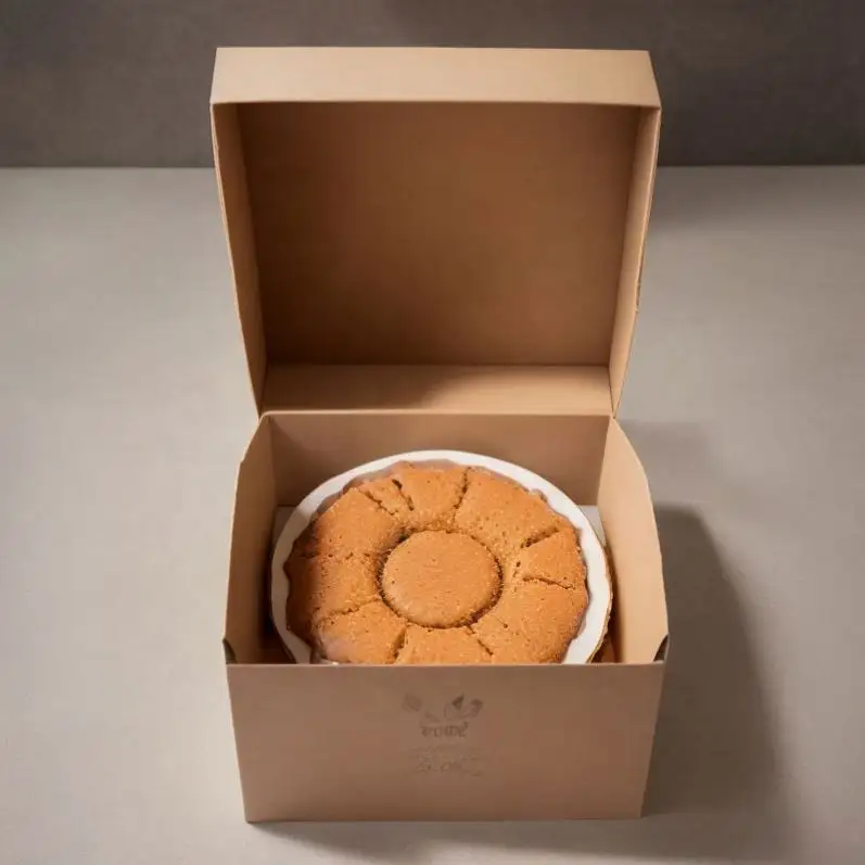 Recyclable Customized Logo Printing Food Grade dessert Paper Box Takeaway Box