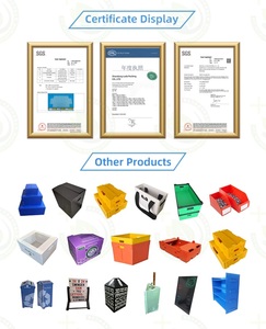 Phía Trước Mở Kho Thùng Nhựa Corflute Sóng Stackable PP coroplast Tấm Rỗng Hộp Lưu Trữ Quần Áo Chọn Bin - Product Image 6