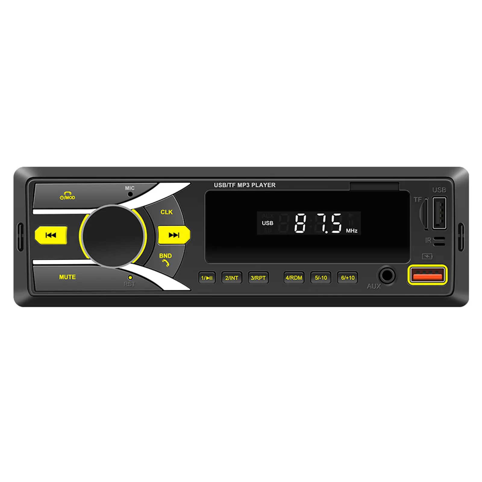 1 Din 자동차 FM 라디오 Rca 오디오 서브 우퍼 사운드 소스 디스크 카드 리더 USB Mp3 플레이어 자동차 멀티 D3107 개척자