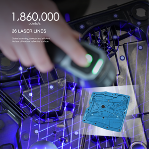เครื่องสแกน3D เลเซอร์แบบใช้มือถือในรถยนต์และสแกนแบบจำลองคอมโบ3D ส่องแสงมีความแม่นยำสูง - Product Image 4
