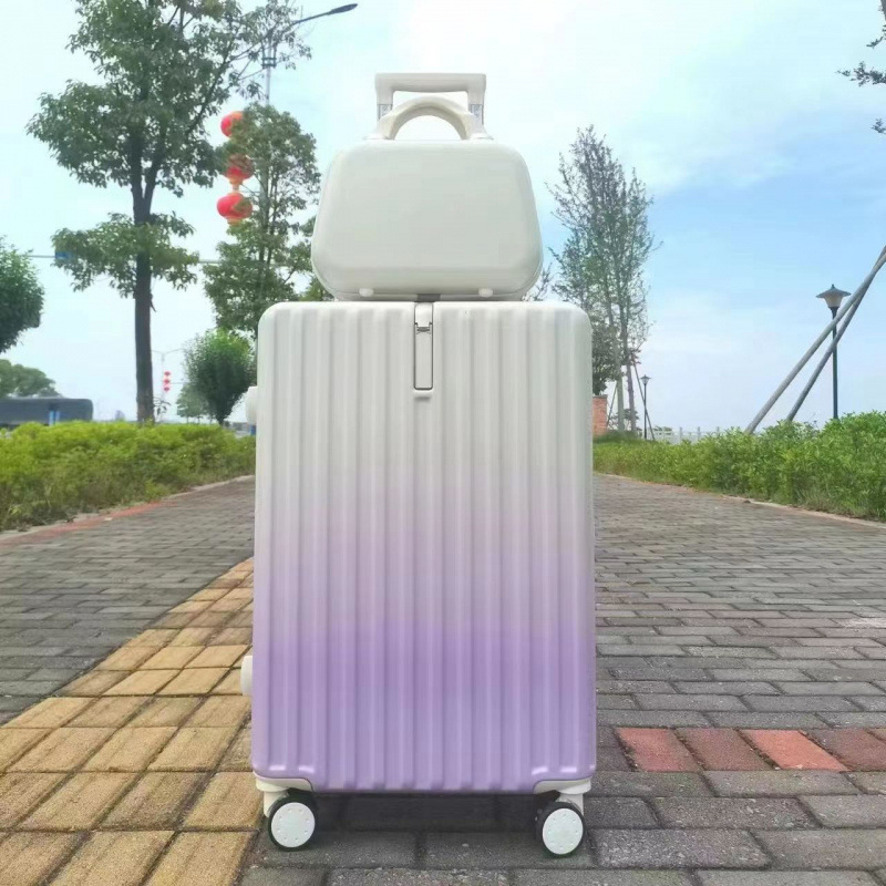 Caja degradada morada y blanca para madre e hijo.