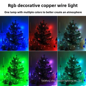 ไฟสาย LED 16สี RGB หรี่แสงได้, ไฟสาย USB อัจฉริยะโคมไฟสายทองแดงกล่องแบตเตอรี่ข้ามพรมแดนสำหรับวันหยุดคริสต์มาส - Product Image 2