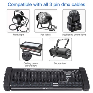 U`King Black <strong>MIDI</strong> Operator 384 Channel Light <strong>DMX</strong> <strong>Controller</strong> Stage Lighting Console Moving Head Lights - Product Image 2