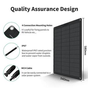 太陽光発電パネルポータブル単結晶PV50wフレキシブル
