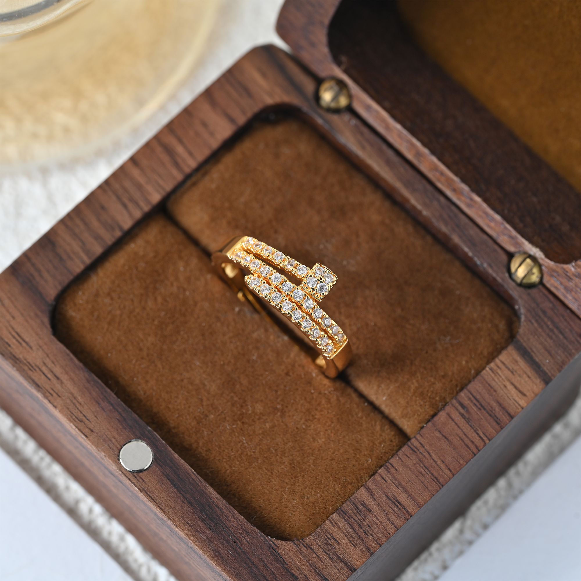 Bague plaquée or 7