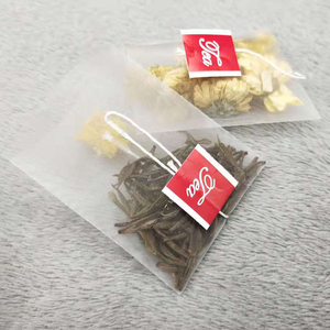 Triángulo de bolsita de té vacío de nylon piramidal con cuerda y etiqueta - Product Image 3