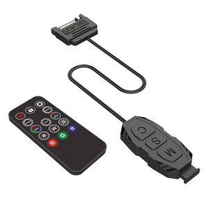 Pupazzo di neve ARGB Controller 5V 3pin a SATA alimentatore Mini RGB Controller Hub 3pin Controller e telecomando