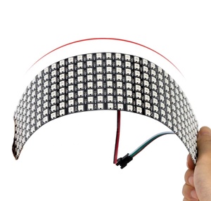WS2812B панель RGB 8x32 256 индивидуально адресуемый запрограммированный 5 в цифровой rgb светодиодный матричный дисплей - Product Image 4