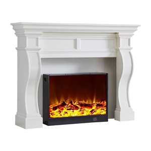 บ้านตกแต่งเตาผิงไฟฟ้ารีโมทคอนโทรล Burning Log Decor เปลวไฟ LED ใส่เตาผิง Mantels - Product Image 1