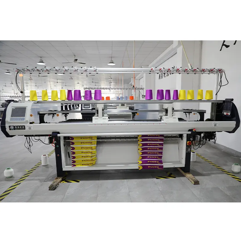 Novo Design 1 + 1 Duplo Cabeça Único Sistema Computadorizado Flat Jacquard Collar Knitting Machines