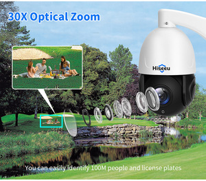 Alta calidad 30X Zoom óptico 100M Infrarrojo POE 5MP CCTV Cámara de seguridad con audio bidireccional CMOS Sensor Visión nocturna - Product Image 4
