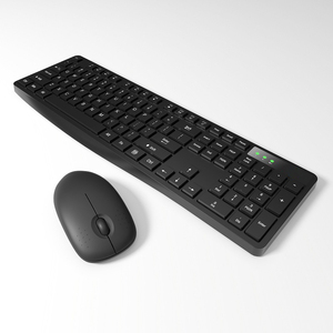 Combo de teclado y ratón inalámbricos USB silencioso de 2,4 GHz, conjunto ergonómico multifuncional de tamaño completo - Product Image 1