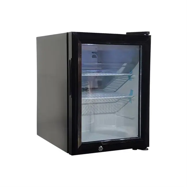 Mini réfrigérateur/mini bar d'hôtel de 50l/65l pour chambre d'hôtel, réfrigérateur de boisson d'affichage de porte en verre d'hôtel