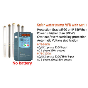 MPPT <strong>Function</strong> Motor Converter <strong>Variable</strong> <strong>Speed</strong> <strong>Drive</strong> Solar Pump Cabinet Panel VFD 4KW