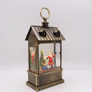 Hot bán Santa Claus <span class=keywords><strong>LED</strong></span> Đèn giáng sinh pin Powered nhựa đèn lồng đồ trang trí DC ánh sáng cho đảng nhà có tính năng Snowman - Product Image 4