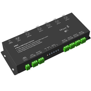 DMA 12-36V 4 Channels DMX Signal Splitter of DMX512 Signal Amplifier Repeater <strong>One</strong> DMX <strong>Input</strong> <strong>Four</strong> <strong>Output</strong> for LED Strip Light - Product Image 1