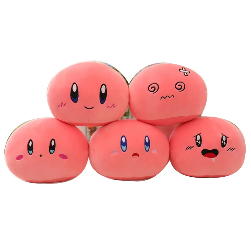 Peluche personnalisée mignonne, jouet de dessin animé japonais, mignon, adorable et doux, pour bébé, cadeau Kirby's Dream Land, boule rose, manga