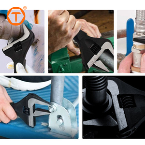 Crv Thép 6 Inch Sâu Miệng Đường Ống Nước Wrenches Rộng Hàm Mở Có Thể Điều Chỉnh Cờ Lê Cho Nhà Để Xe Hội Thảo - Product Image 3