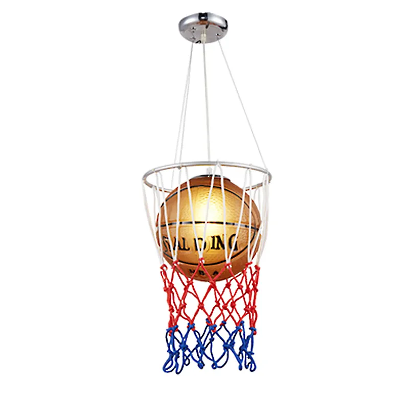 LED Kronleuchter Kinderzimmer Licht NBA Glas Basketball Cartoon Junge Schlafzimmer Licht