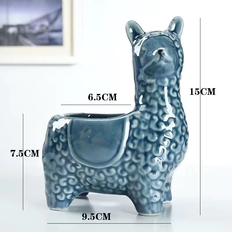 Head Tilt Alpaca Blue