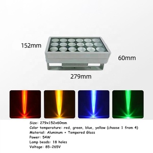 27w 54w su geçirmez duvar Led projektör su geçirmez IP66 dikdörtgen dekorasyon bina duvar yıkama Led cephe aydınlatması - Product Image 6