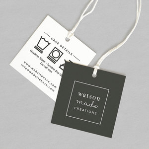 Etiquetas colgantes de ropa en relieve de lujo personalizadas, etiqueta de precio de ropa, papel brillante con cuerda, etiqueta colgante para ropa, etiquetas con logotipo - Product Image 4