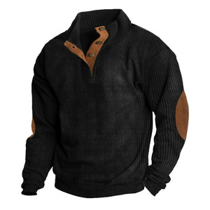 Chaqueta De Pana Para Hombre Otono Invierno, Cuello Alto, Manga Larga, Casual Para Interior Y Exterior - Product Image 4