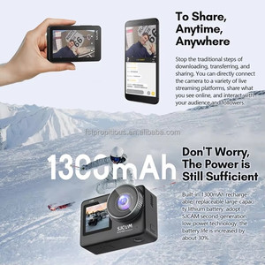 SJCAM SJ10专业4K60FPS运动相机双屏液晶154 DVR 30m防水8X变焦运动摄像机10m遥控库存 - Product Image 3