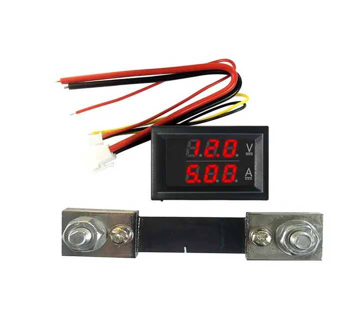Dual Display Spannungs detektor Strom messer Panel Amp Volt Gauge DC 0-100V 10A 50A 100A Rot Blau LED Digital Voltmeter Ampere meter