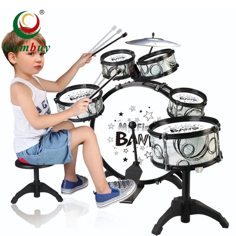 Juguetes de jazz para niños, instrumentos musicales grandes, juego de batería