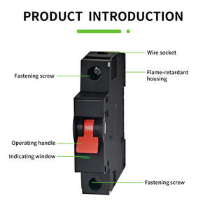 Disyuntor de CC 1P 2P 3P 4P DC MCB 10kA 1000V Disyuntor en miniatura 6A 10A 16A 20A 32A 40A 63A Disyuntor