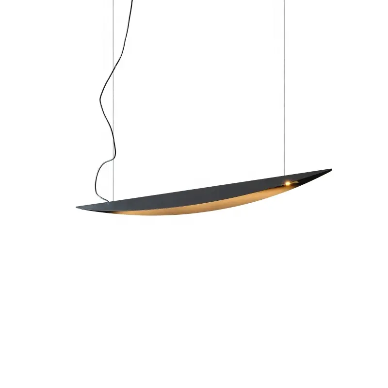 Modern black and gold pendant lighting leaf shaped LED pendant light for living room bedroom dinning room