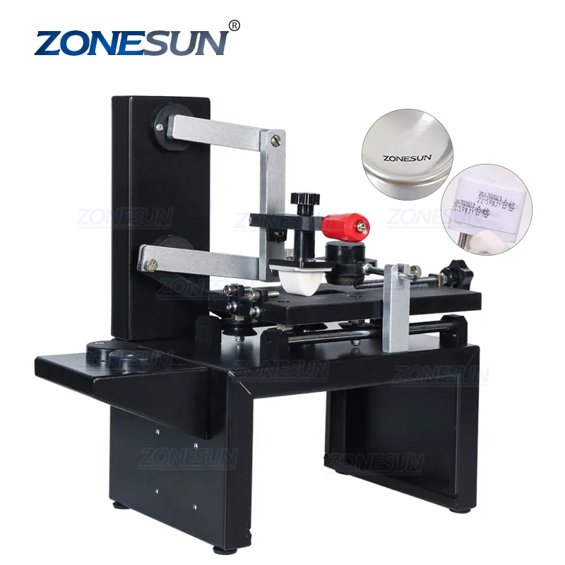 ZONESUN ZS-RM7A Manual Desktop Impressora da Almofada Do Copo de Tinta Máquina De Impressão Para A Impressão da Data Número de Lote Logotipo