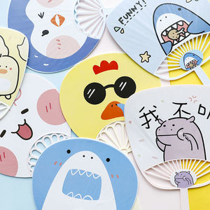 促销纪念品礼品便携式卡通塑料PP手扇便宜定制Logo印花迷你塑料手扇 - Product Image 3