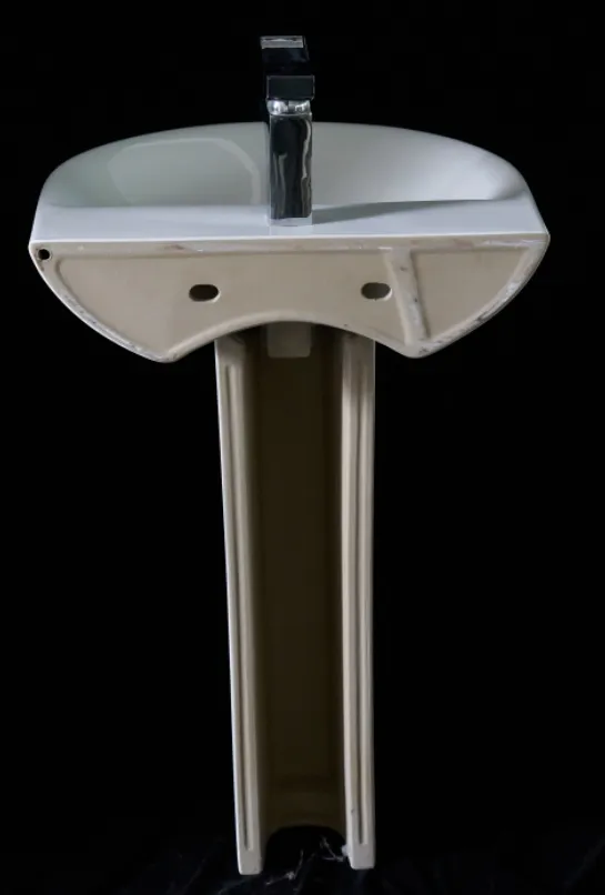 현대적인 디자인 손 씻기 분지 화이트 세라믹 욕실 싱크대 WC 받침대 서 싱크대