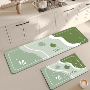 מחצלת אמבט סופג 2 יח '2 יח' בוץ 'מטבח מחצלת בוץ' מטבח מחצלת הדפוסים המודרניים ללא החלקה עמיד למים - Product Image 5