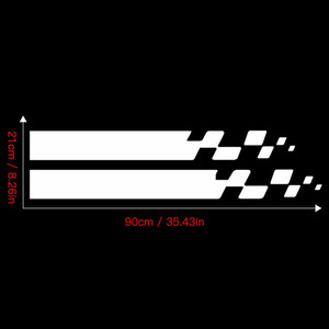 2024 New Design UVproof Self Adhesive Vinyl Sport Stickers Car Body Stripe <strong>Decal</strong> Racing Black White Auto Sticker Sport Style - Product Image 5