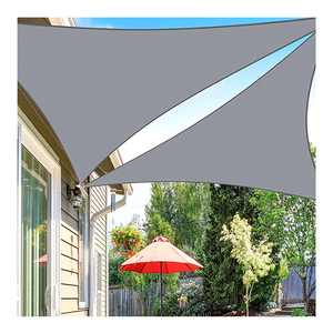 Colore grigio poliestere personalizzato ombra vela all'aperto, triangolo parasole vela resistente impermeabile 3x3x3m/10x10x10x10x10 piedi