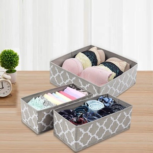Set 6 Foldable Fabric Storage <strong>Bins</strong> Square Box Containers for Socks Dresser Drawer Cupboard Organizer Office Organization <strong>Packing</strong> - Product Image 4