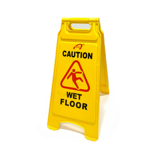 EcoClean thương mại bền bán buôn 24 inch đôi bên màu vàng thận trọng sàn ướt có thể gập lại khách sạn đường phố sảnh cảnh báo dấu hiệu - Product Image 1