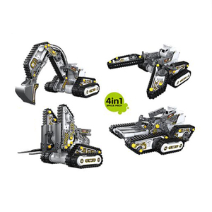 4 en 1 DIY ensamblado RC programación ingeniería vehículo juguetes niños aprendizaje juguetes educativos ciencia modelo Sistema STEM Juguetes