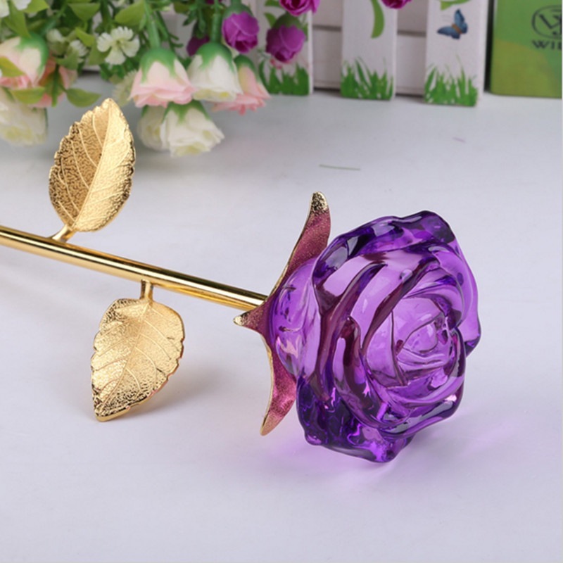 colorful Golden-leaf purple rose
