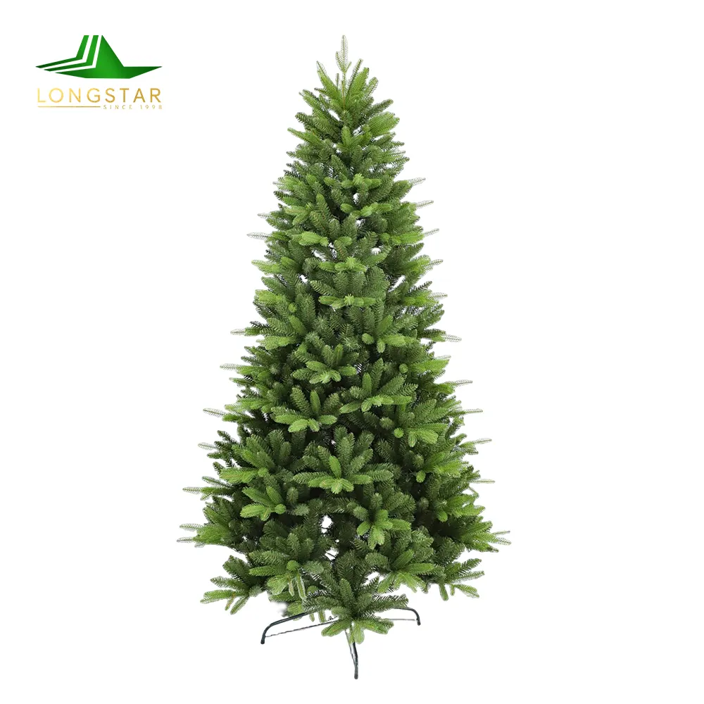 Зеленая новогодняя елка из ПВХ, 7 футов, 210 см