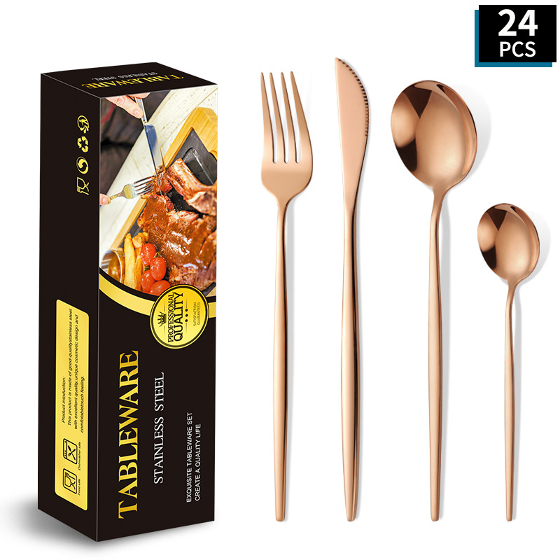 ชุดกล่องดำ-โรสโกลด์ 24 ชิ้น