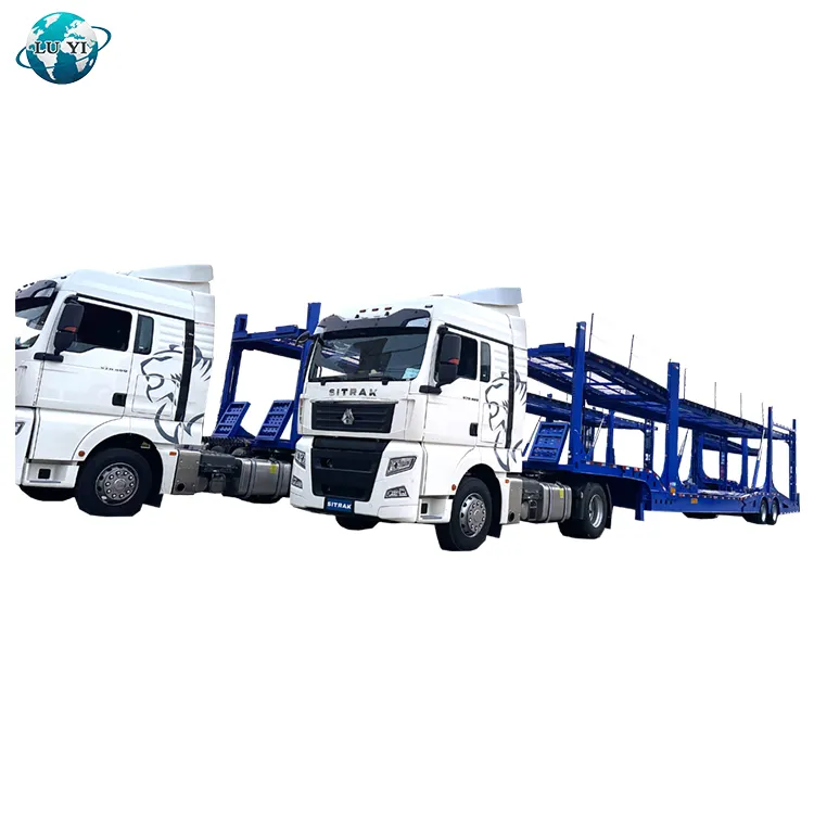 LUYI 2 Axles 80 Tons Car Hauler Carrier Transport Semi Truck Trailer For Sale